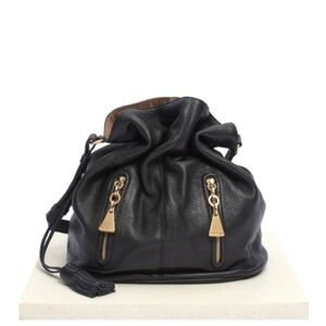 See By Chloe Black Leather Bag with Gold Accents